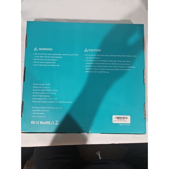 Renpho ES-CS20M-B Bluetooth Body Fat Scale - Black - Picture 2 of 2